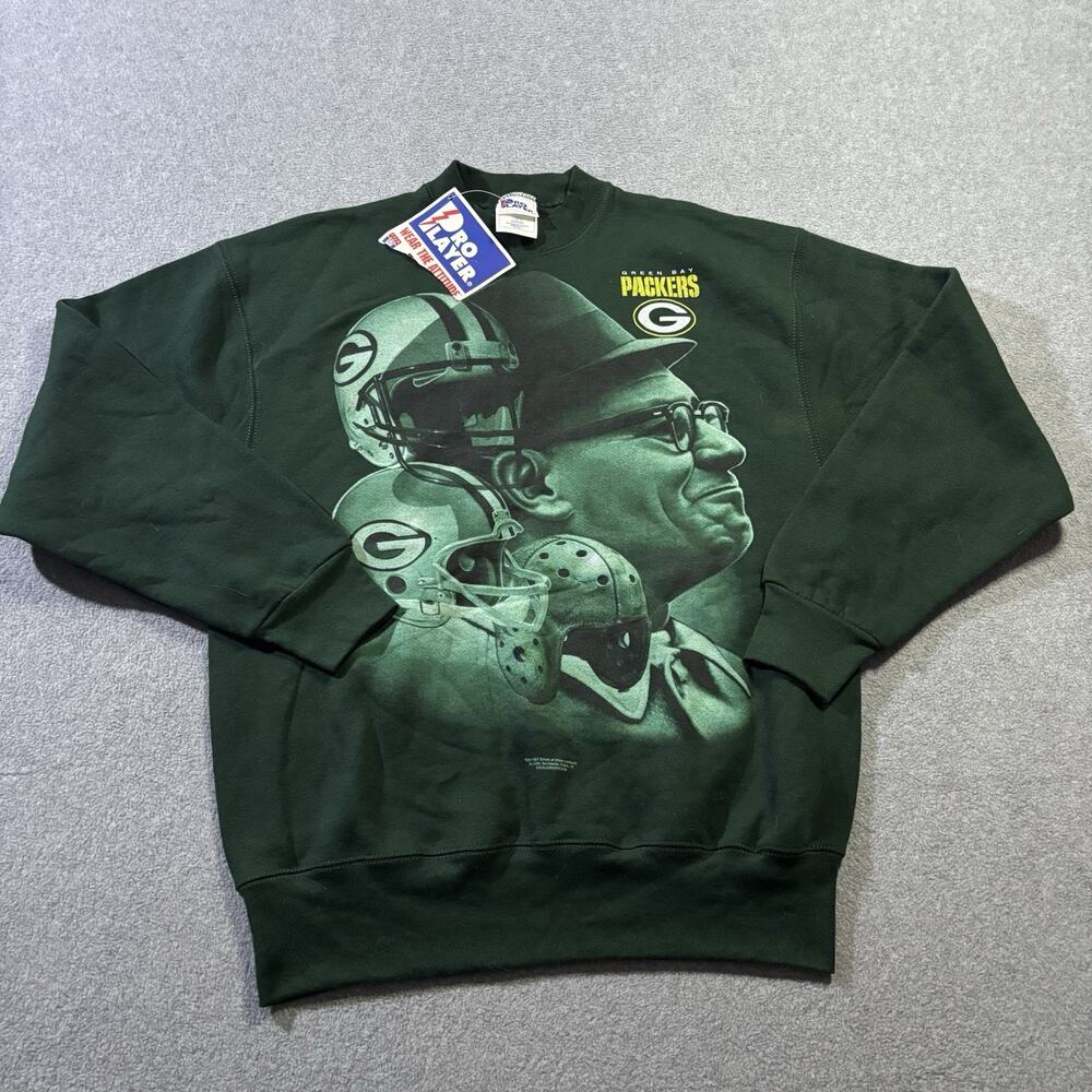 Vtg 1997 Green Bay Packers Vince Lombardi NWT Sweatshirt Pro Player USA Men’s L